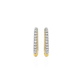 9ct-Gold-Diamond-Rectangular-Huggie-Earrings on sale