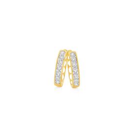 9ct-Gold-Diamond-Huggie-Earrings on sale