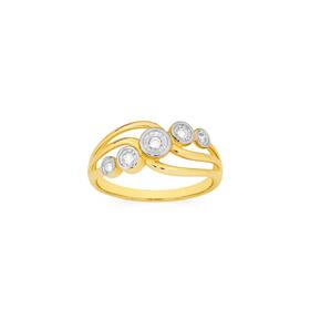 9ct-Gold-Diamond-Open-Swirl-Dress-Ring on sale