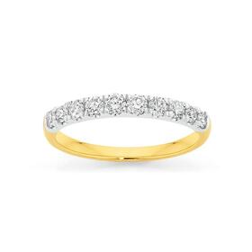 9ct+Gold+Diamond+Band