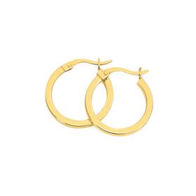 9ct-Gold-2x15mm-Square-Tube-Hoop-Earrings on sale