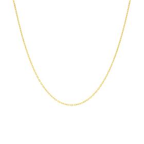 9ct+Gold+45cm+Rectangular+Cable+Chain