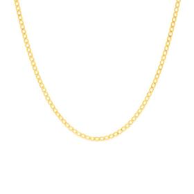 9ct+Gold+45cm+Solid+Curb+Chain