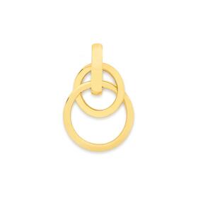 9ct+Gold+Double+Entwined+Circles+Pendant