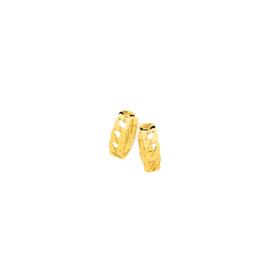 9ct-Gold-Curb-Pattern-Front-Huggie-Earrings on sale