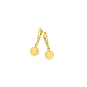 9ct-Gold-8mm-Euroball-Earrings on sale