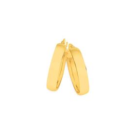 9ct-Gold-4x15mm-Half-Round-Hoop-Earrings on sale