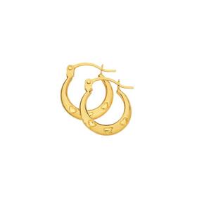 9ct-Gold-Triple-Heart-Mini-Creole-Earrings on sale