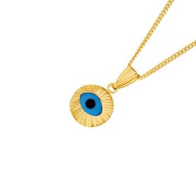 9ct+Gold+Evil+Eye+Pendant