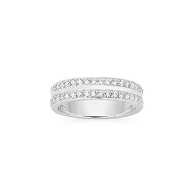 Silver-CZ-Split-Centre-Ring on sale