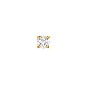 9ct+Gold+Diamond-Set+Single+Stud+Gents+Earring