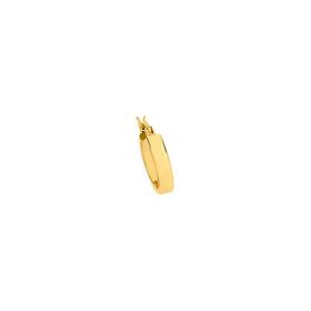 9ct+Gold+2x10mm+Single+Hoop+Gents+Earring