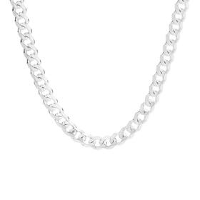 Silver-55cm-Solid-Curb-Chain on sale