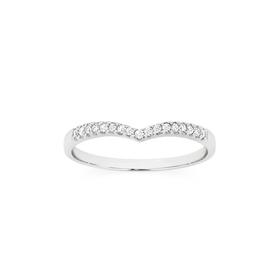 9ct-White-Gold-Diamond-V-Shape-Band on sale