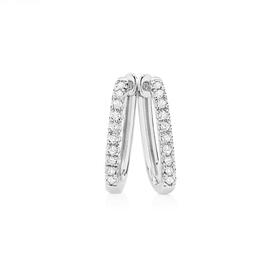 9ct-White-Gold-Diamond-Rectangular-Huggie-Earrings on sale