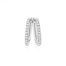 9ct-White-Gold-Diamond-Rectangular-Huggie-Earrings on sale