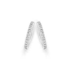 9ct-White-Gold-Diamond-Huggie-Earrings on sale