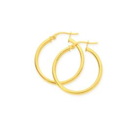 9ct-Gold-20mm-Hoop-Earrings on sale