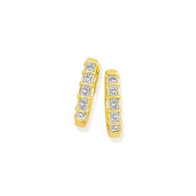 9ct-Gold-Diamond-Huggie-Earrings on sale