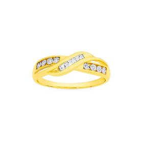9ct-Gold-Diamond-Crossover-Ring on sale