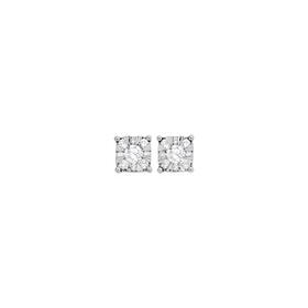 9ct-Yellow-Gold-Diamond-Cushion-Cluster-Stud-Earrings on sale