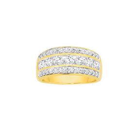 Alora-10ct-Gold-Lab-Grown-Diamond-Three-Row-Dress-Band on sale