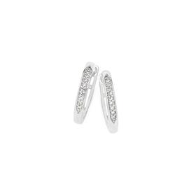 9ct-White-Gold-Diamond-Pave-Set-Huggie-Earrings on sale