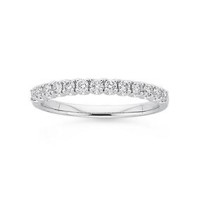 9ct-White-Gold-Diamond-Claw-Set-Band on sale