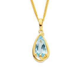 9ct-Blue-Topaz-Drop-Pendant on sale