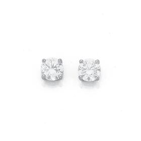 9ct-Gold-Cubic-Zirconia-Stud-Earrings on sale