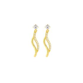 9ct-Gold-Cubic-Zirconia-Earrings on sale