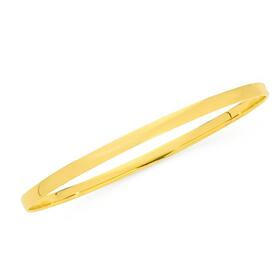 9ct+Gold+65mm+Solid+Round+Comfort+Bangle