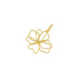 9ct-Gold-Open-Flower-Pendant on sale