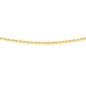 9ct+Gold+50cm+Hollow+Rope+Chain