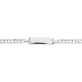 Sterling-Silver-17cm-Boys-Curb-Identity-Bracelet on sale