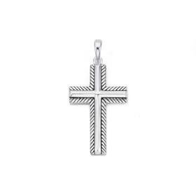 Silver-Edge-Cross-Pendant on sale