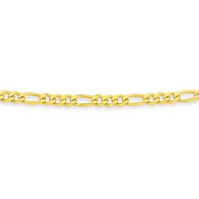 9ct-Gold-55cm-Solid-Figaro-31-Chain on sale