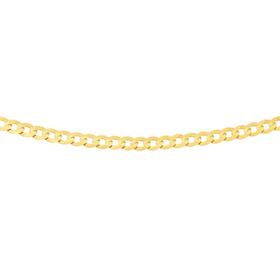 9ct+Gold+60cm+Solid+Flat+Curb+Chain