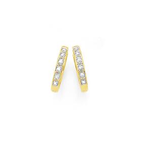9ct-Gold-Diamond-Bar-Huggie-Earrings on sale