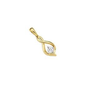 Alora+10ct+Two+Tone+Gold+10+Points+Lab+Grown+Diamond+Loop+Pendant