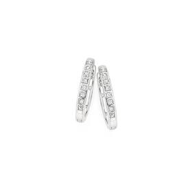 9ct-White-Gold-Diamond-Huggie-Earrings on sale