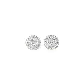 9ct-Gold-Diamond-Cluster-Stud-Earrings on sale