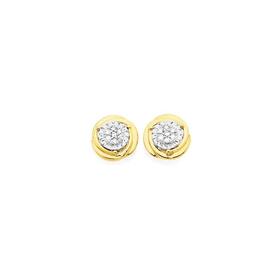 9ct-Gold-Diamond-Stud-Earrings on sale