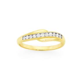 9ct-Gold-Diamond-Dress-Ring on sale