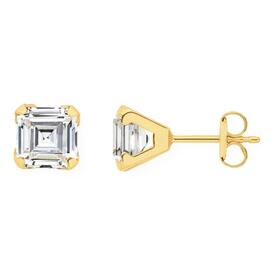 9ct-Gold-Cubic-Zirconia-Stud-Earrings on sale