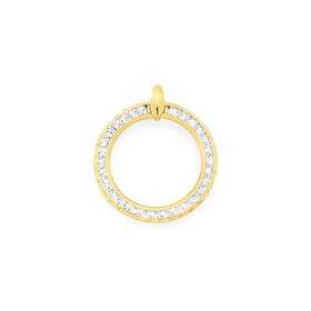 9ct+Gold+Cubic+Zirconia+Pendant