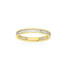 9ct-Gold-Cubic-Zirconia-Band on sale