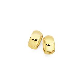 9ct-Gold-on-Silver-Polished-Wide-Huggie-Earrings on sale