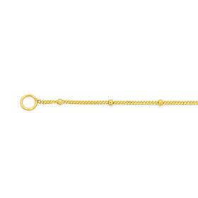 9ct-Gold-45cm-Beaded-Solid-Curb-Chain on sale