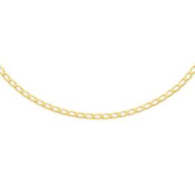 9ct-Gold-45cm-Diamond-cut-Oval-Curb-Chain on sale